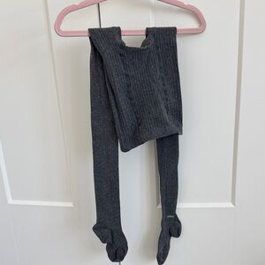 Chloe Girls Gray Ribbed Tights